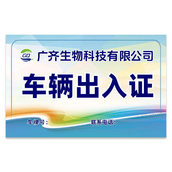 车辆汽车出入证模版