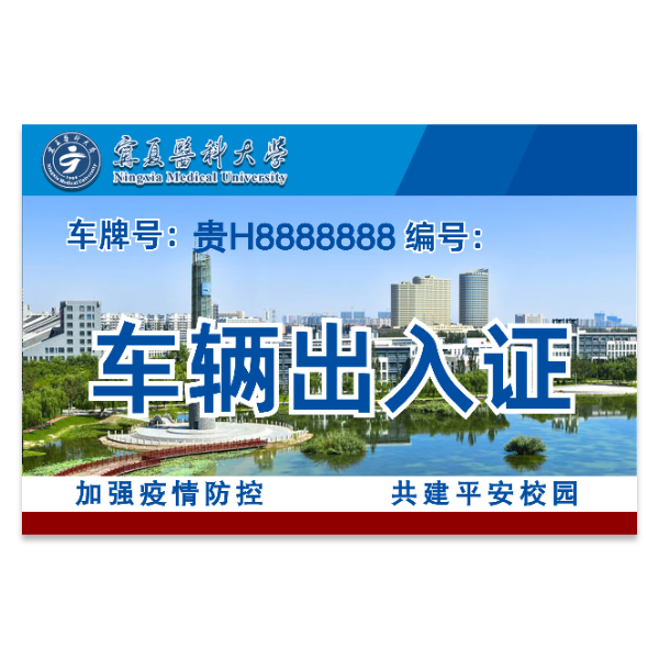 车辆汽车出入证模版