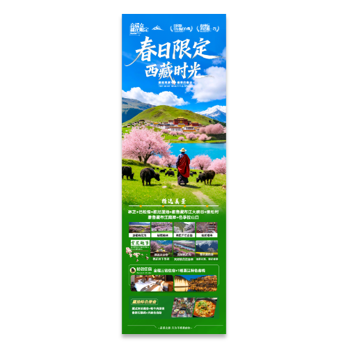 西藏旅游宣传海报模版