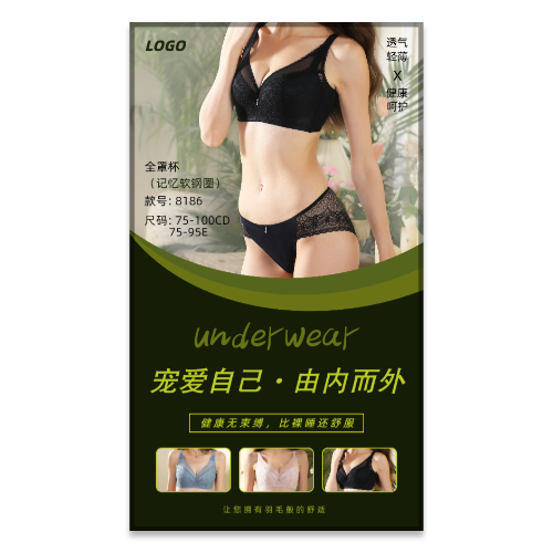女士内衣宣传海报模板
