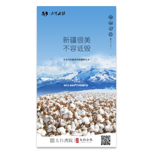 新疆棉花公益宣传海报模板
